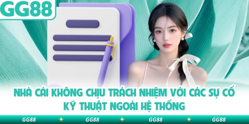 Nhà cái không chịu trách nhiệm với các sự cố kỹ thuật ngoài hệ thống